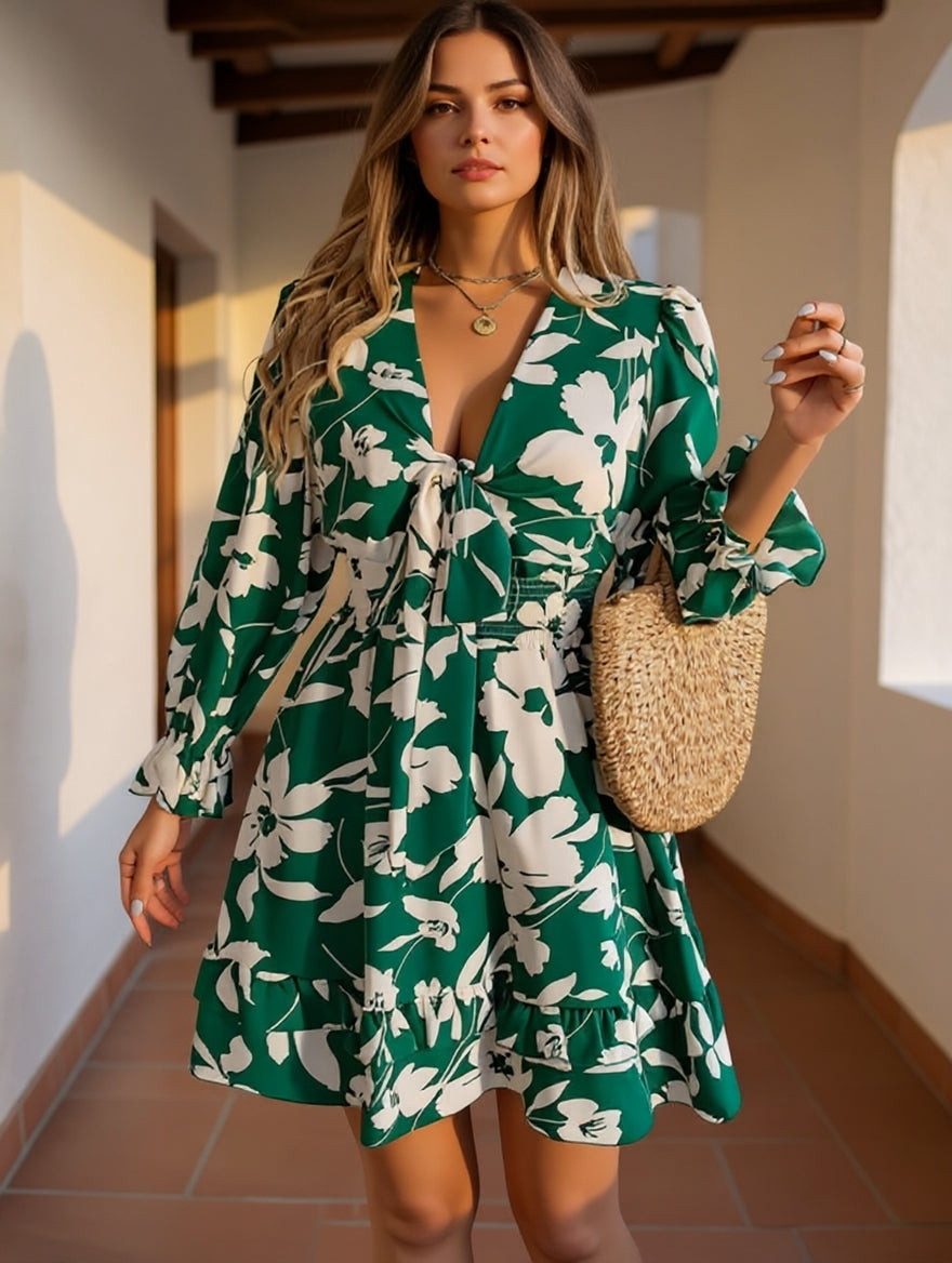 Robe Fleurine | Robe Florale à Volants