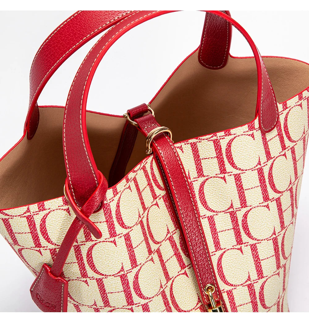 CH – sac à main de voyage de grande capacité pour femmes, marque de luxe, Texture de mode, lettre imprimée, sac à bandoulière