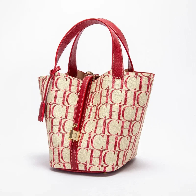 CH – sac à main de voyage de grande capacité pour femmes, marque de luxe, Texture de mode, lettre imprimée, sac à bandoulière