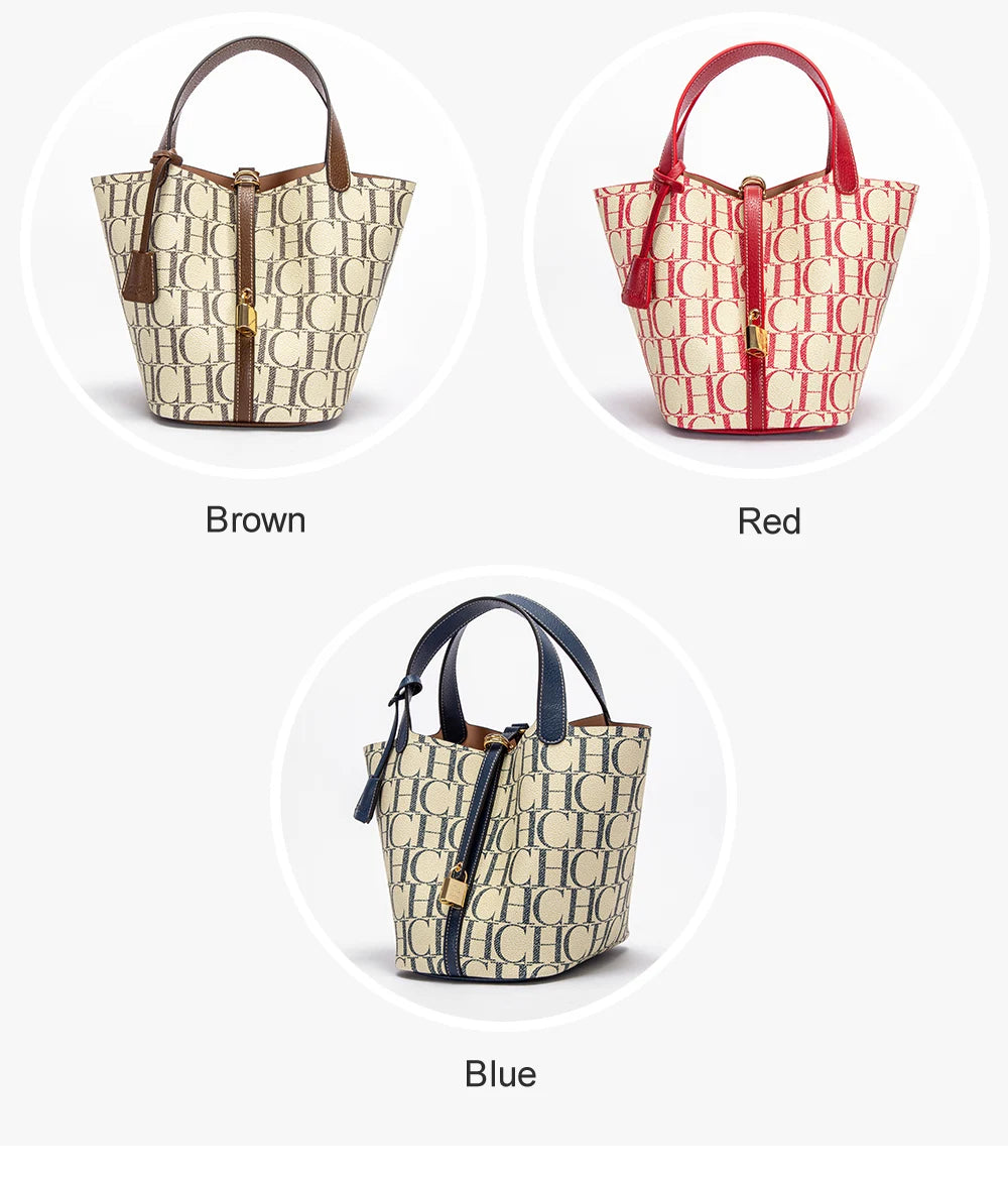 CH – sac à main de voyage de grande capacité pour femmes, marque de luxe, Texture de mode, lettre imprimée, sac à bandoulière