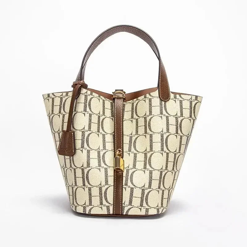 CH – sac à main de voyage de grande capacité pour femmes, marque de luxe, Texture de mode, lettre imprimée, sac à bandoulière
