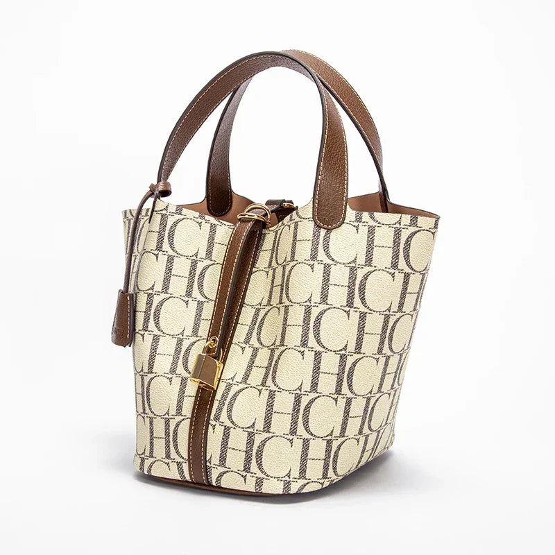 CH – sac à main de voyage de grande capacité pour femmes, marque de luxe, Texture de mode, lettre imprimée, sac à bandoulière