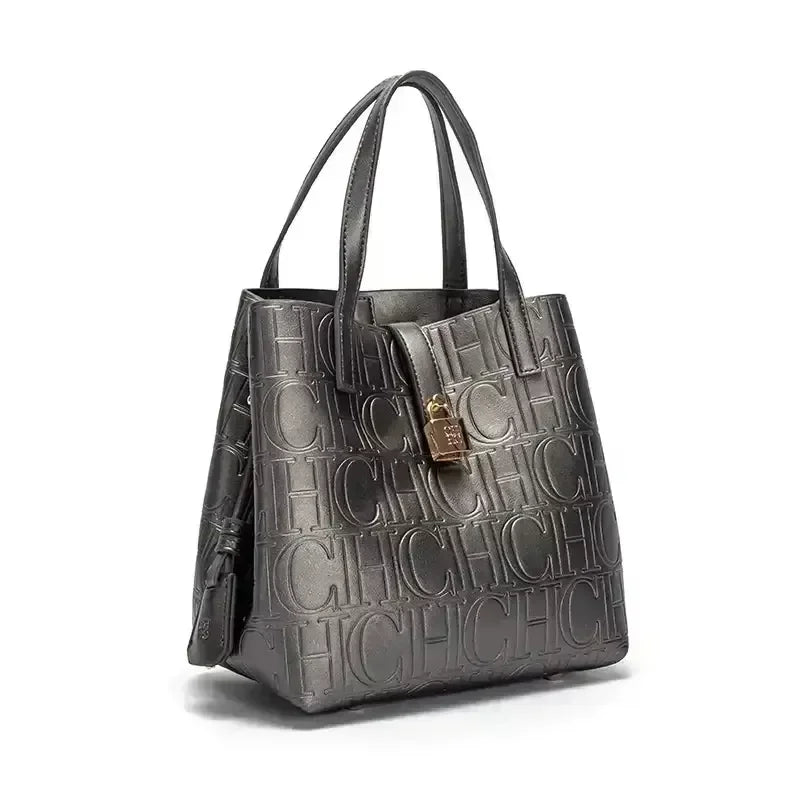 Sac à main grande capacité pour femme de la marque CH, sac à main pour femme avec éléments lettres, sac à bandoulière classique et tendance 2026