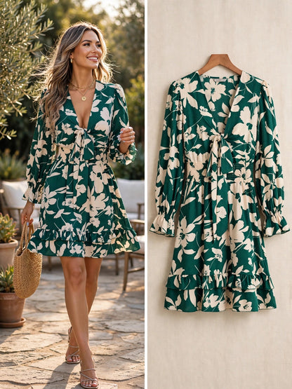Robe Fleurine | Robe Florale à Volants